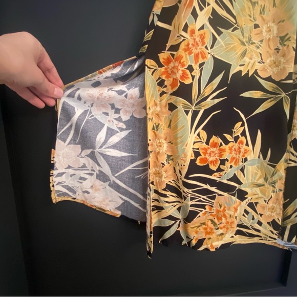 ZARA made in Morocco black shirt dress with floral detail. Size Medium. - Picture 12 of 14